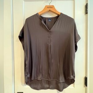 Old Navy Charcoal/Pewter Silky Blouse